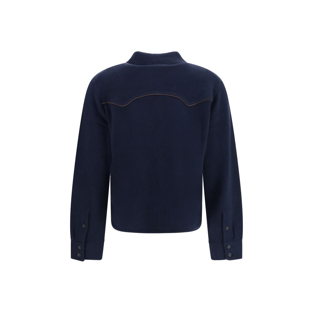 Guest in Residence Blue Cashmere Dress Shirt