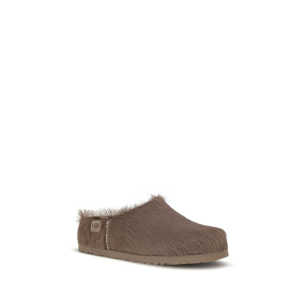 UGG Brown Nubuc Leather Clogs