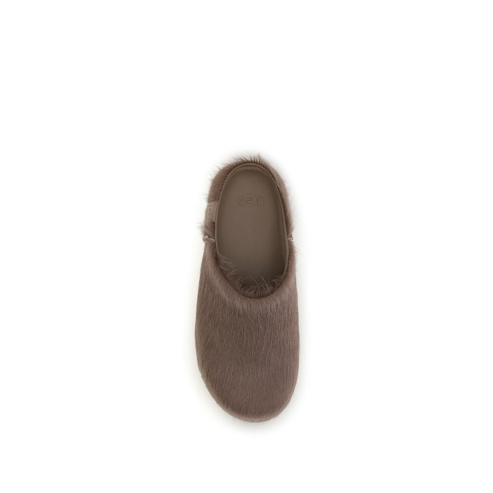 UGG Brown Nubuc Leather Clogs