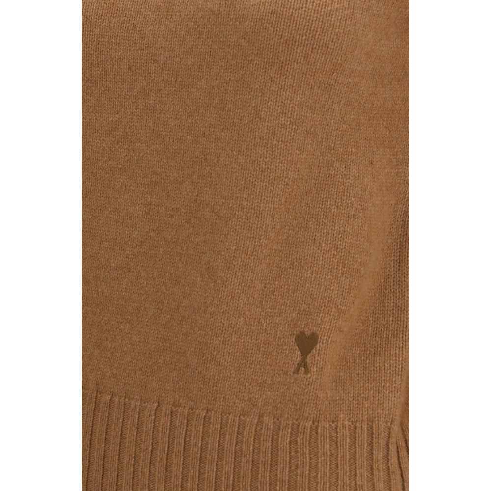 Ami Paris Brown Cashmere Turtleneck