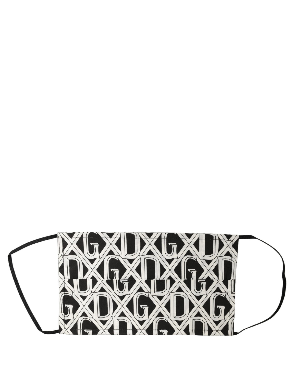 Dolce & Gabbana Black White DG Logo Monogram Elastic Ear Strap Face Mask
