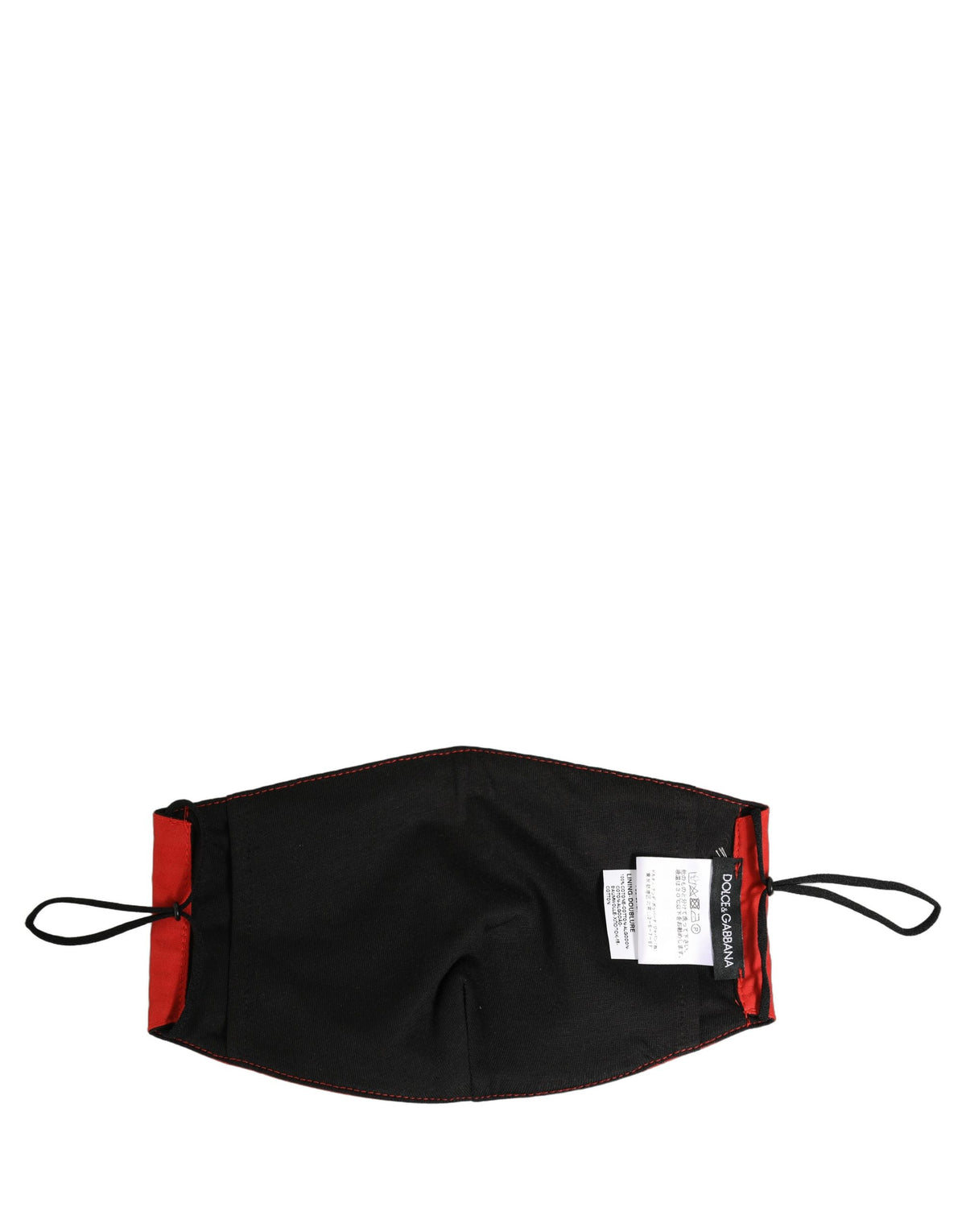 Dolce & Gabbana Men Black Carretto Print Elastic Ear Strap Face Mask