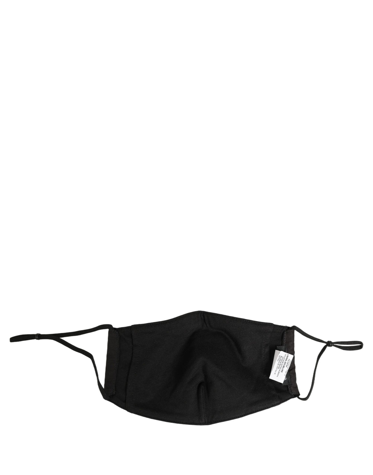Dolce & Gabbana Black White Logo Baroque Elastic Ear Strap Face Mask