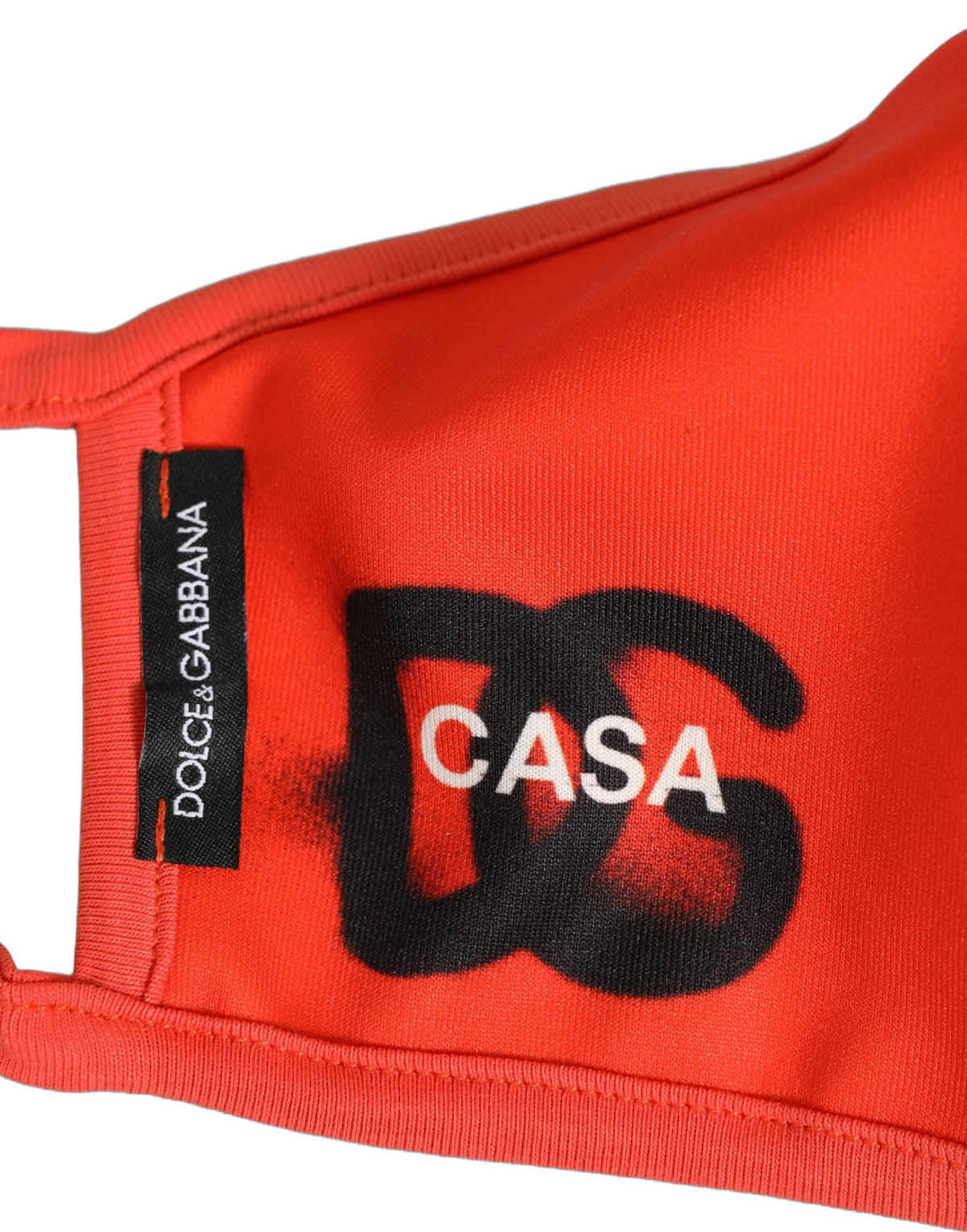 Dolce & Gabbana Red Polyester DG CASA Logo Elastic Ear Strap Face Mask