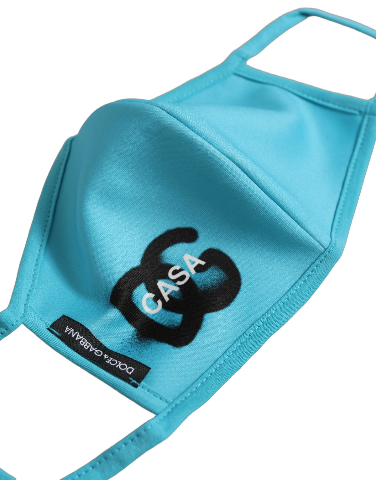Dolce & Gabbana Blue Polyester DG CASA Logo Elastic Ear Strap Face Mask