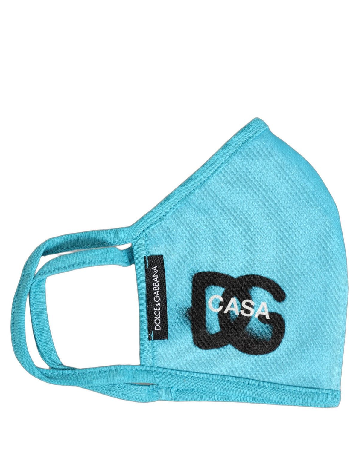 Dolce & Gabbana Blue Polyester DG CASA Logo Elastic Ear Strap Face Mask
