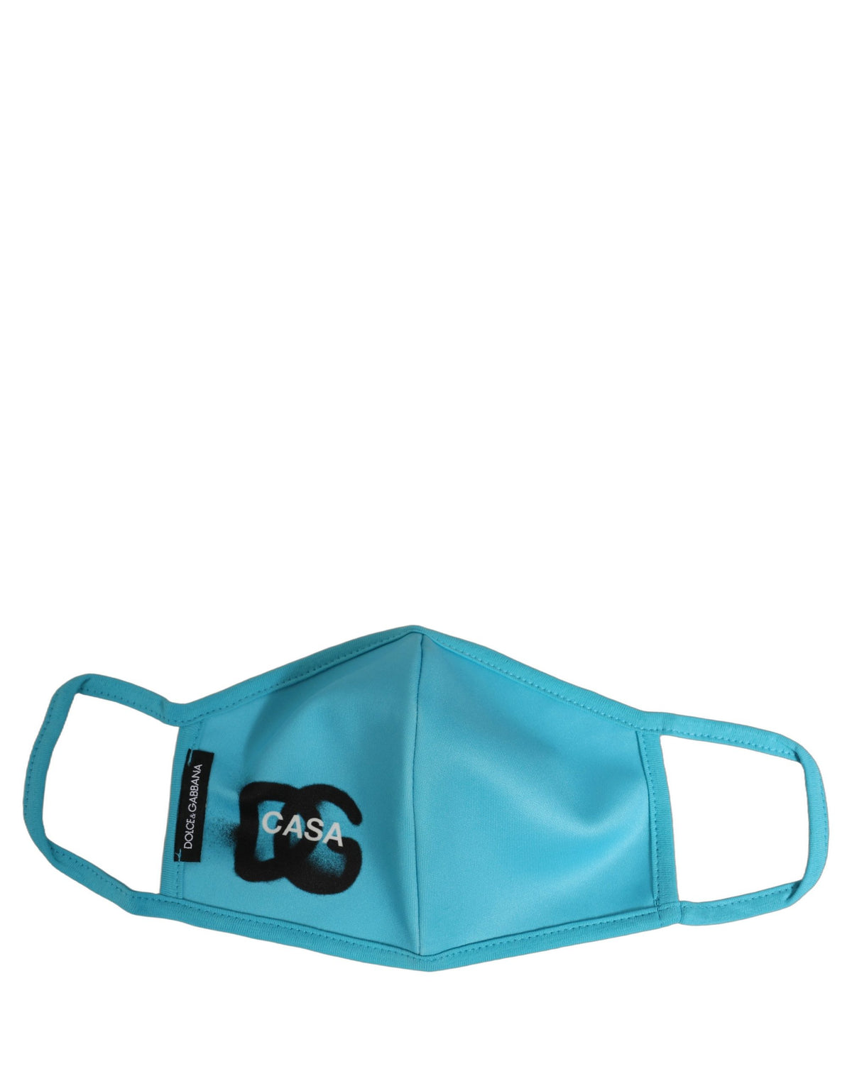 Dolce & Gabbana Blue Polyester DG CASA Logo Elastic Ear Strap Face Mask