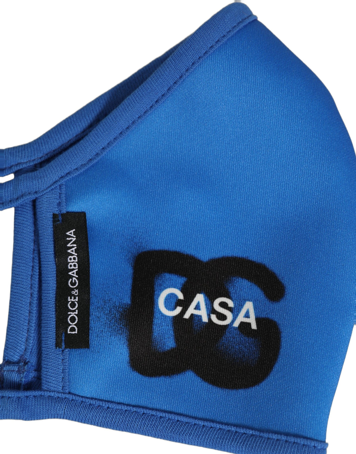 Dolce & Gabbana Blue Polyester DG CASA Logo Elastic Ear Strap Face Mask