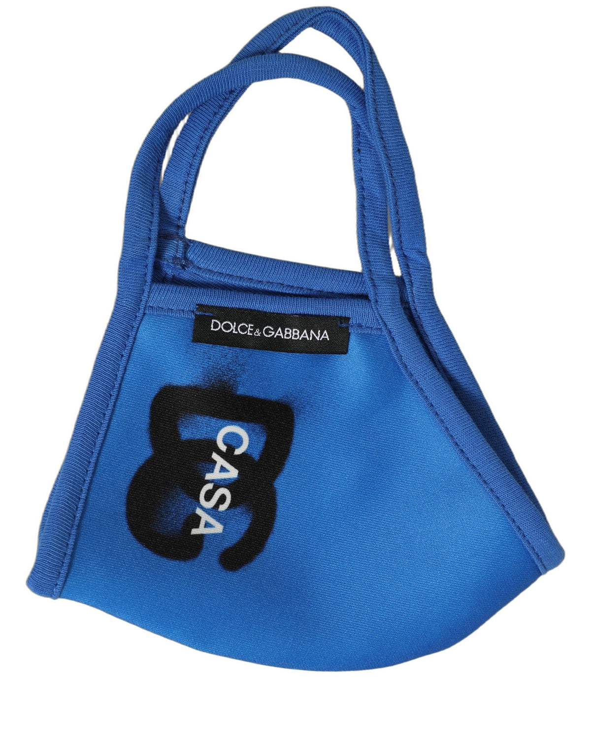 Dolce & Gabbana Blue Polyester DG CASA Logo Elastic Ear Strap Face Mask