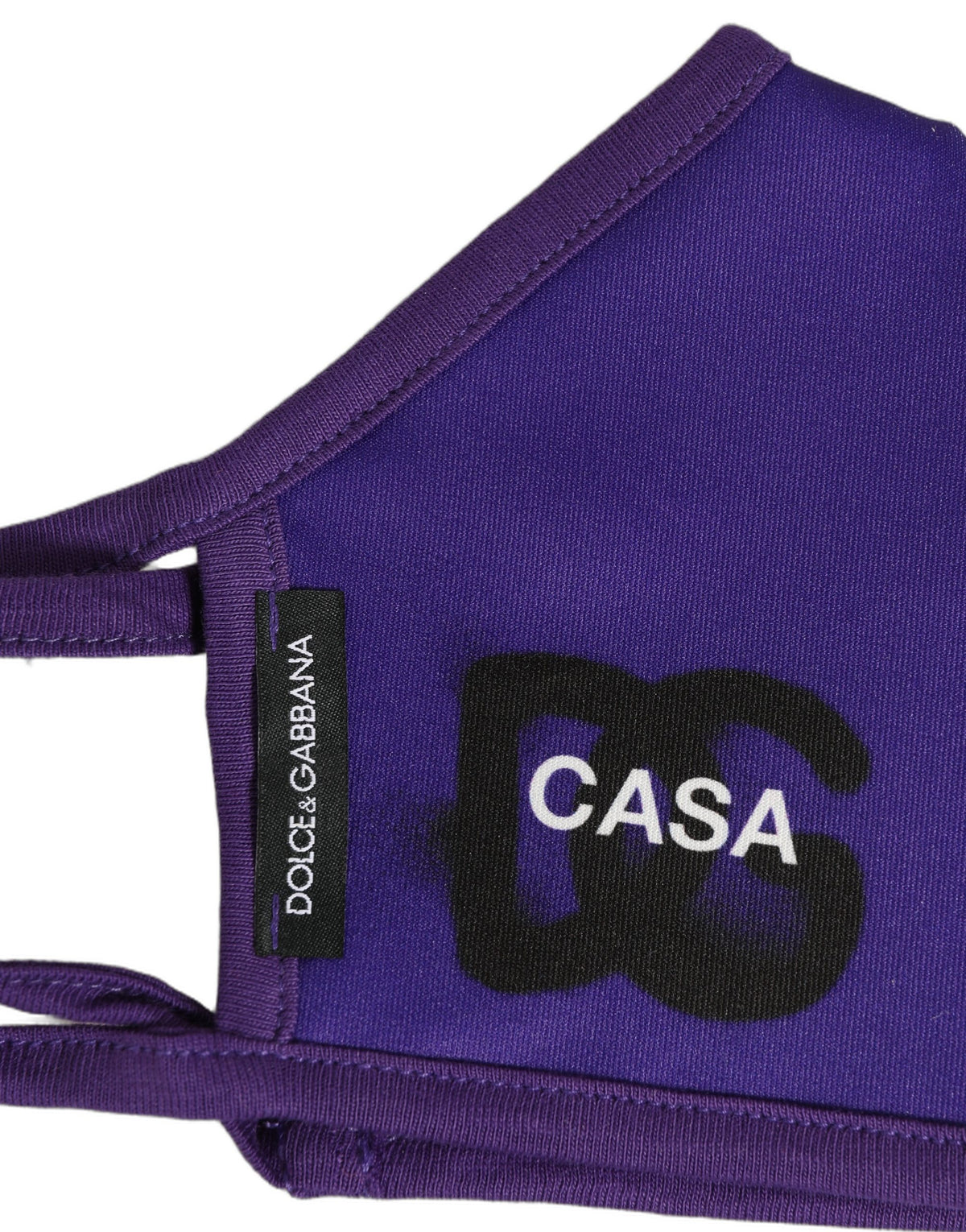 Dolce & Gabbana Purple Polyester DG CASA Logo Elastic Ear Strap Face Mask
