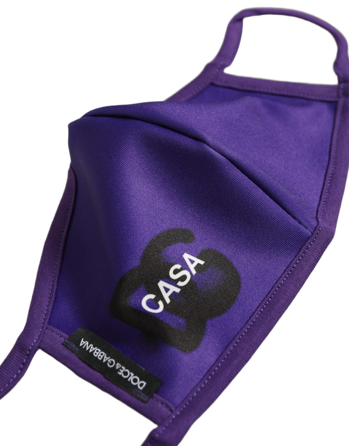 Dolce & Gabbana Purple Polyester DG CASA Logo Elastic Ear Strap Face Mask