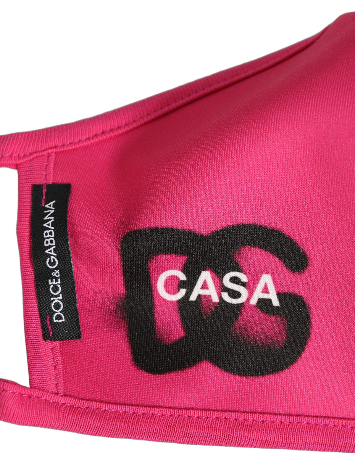 Dolce & Gabbana Pink Polyester DG CASA Logo Elastic Ear Strap Face Mask