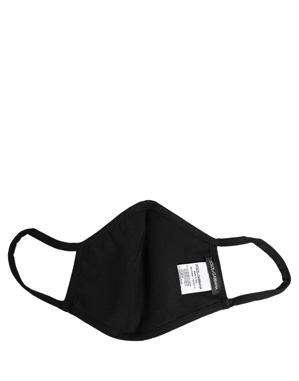 Dolce & Gabbana Black Heart DG Logo Monogram Elastic Ear Strap Face Mask