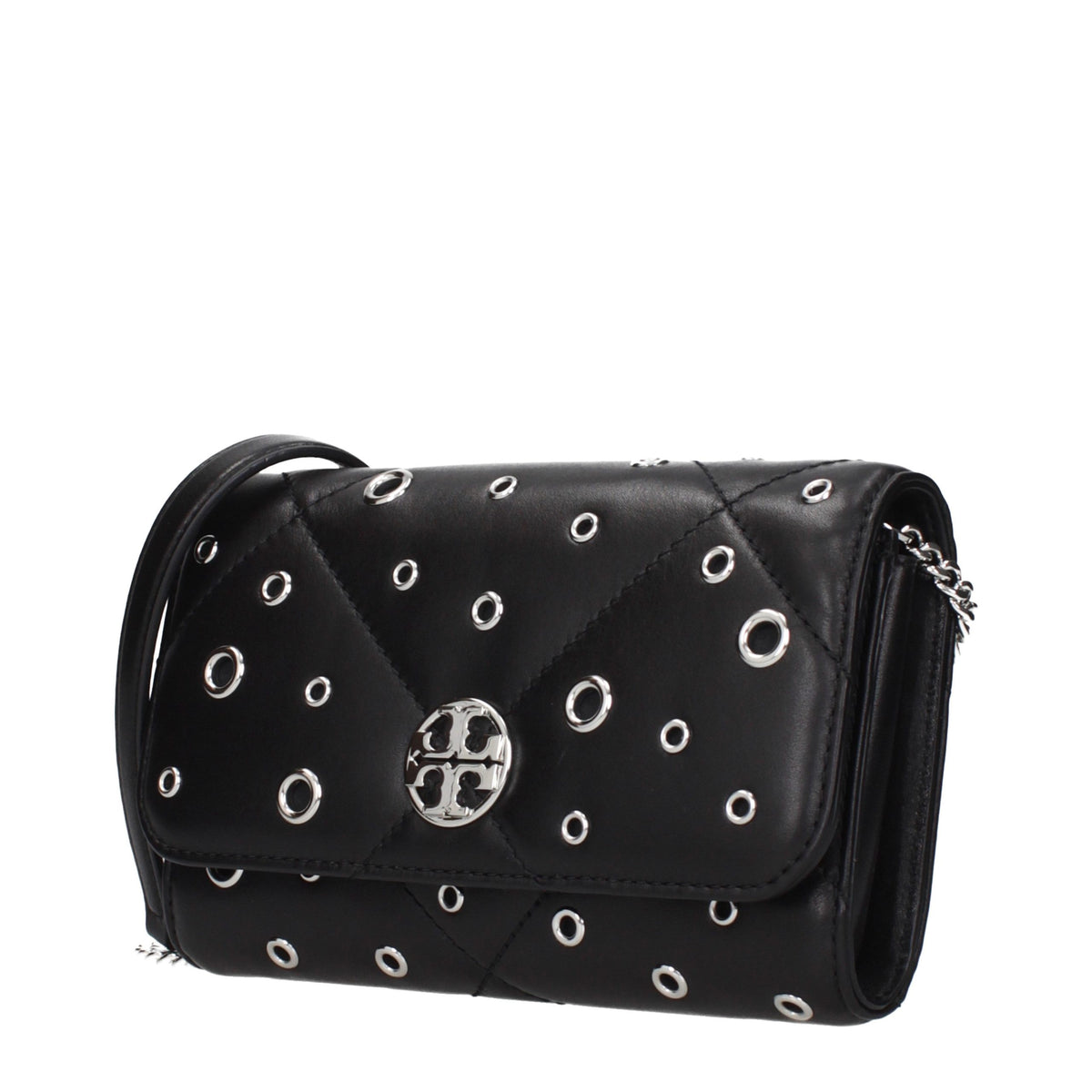 Tory Burch Black Leather Clutch Bag