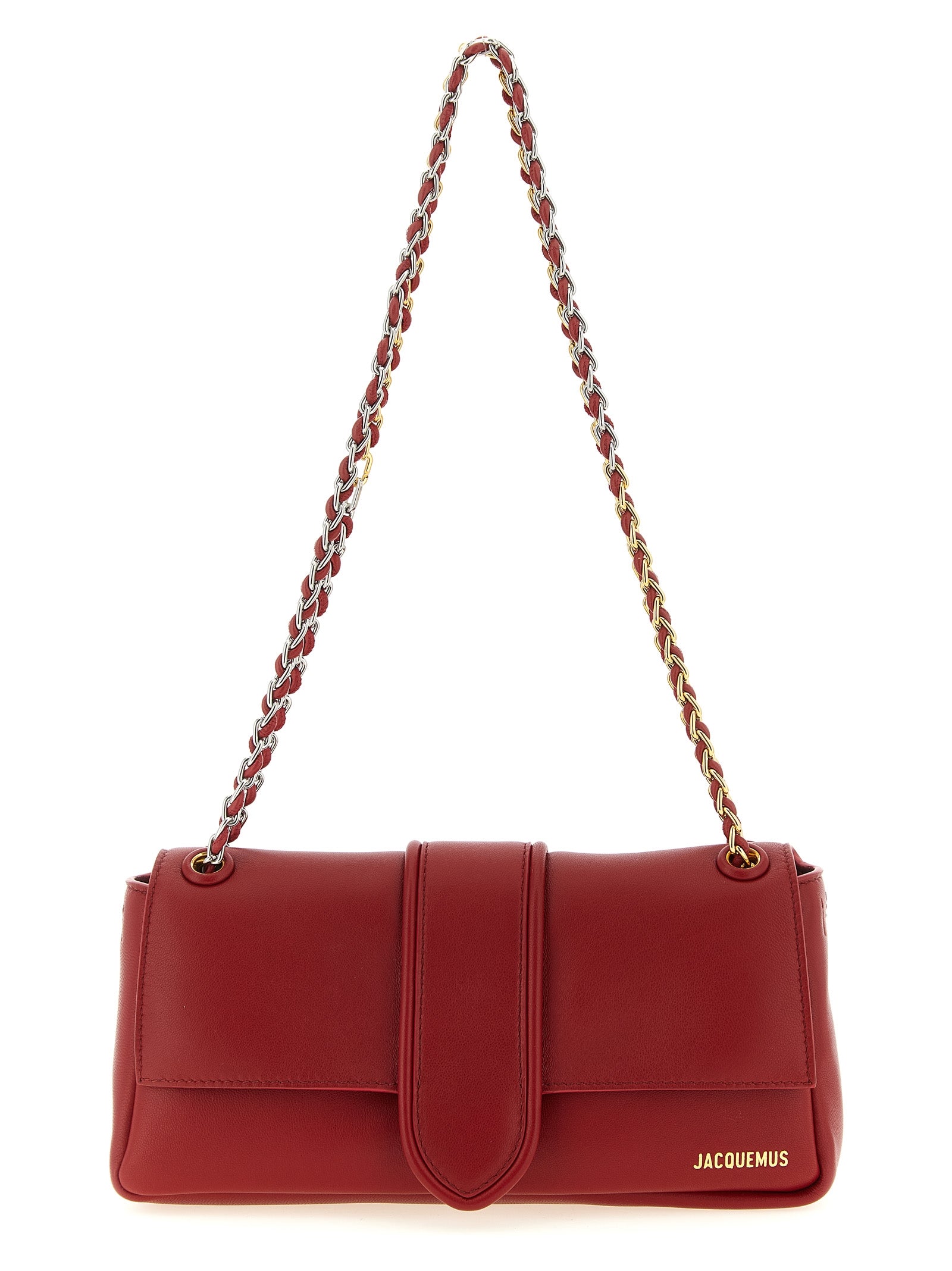 Jacquemus Red Lamb Leather Shoulder Bag