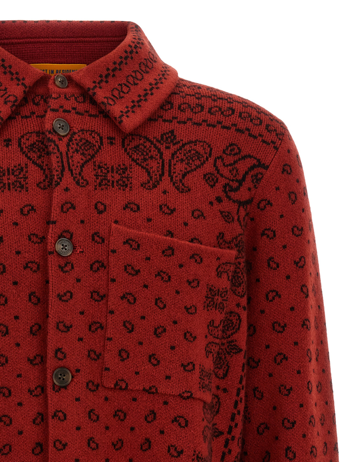 Guest in Residence Red Cashmere Blouse