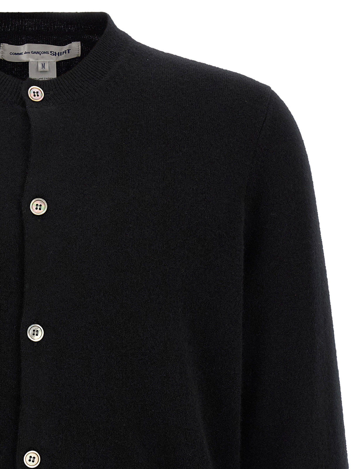 Comme Des Garçons Black Wool Cardigan