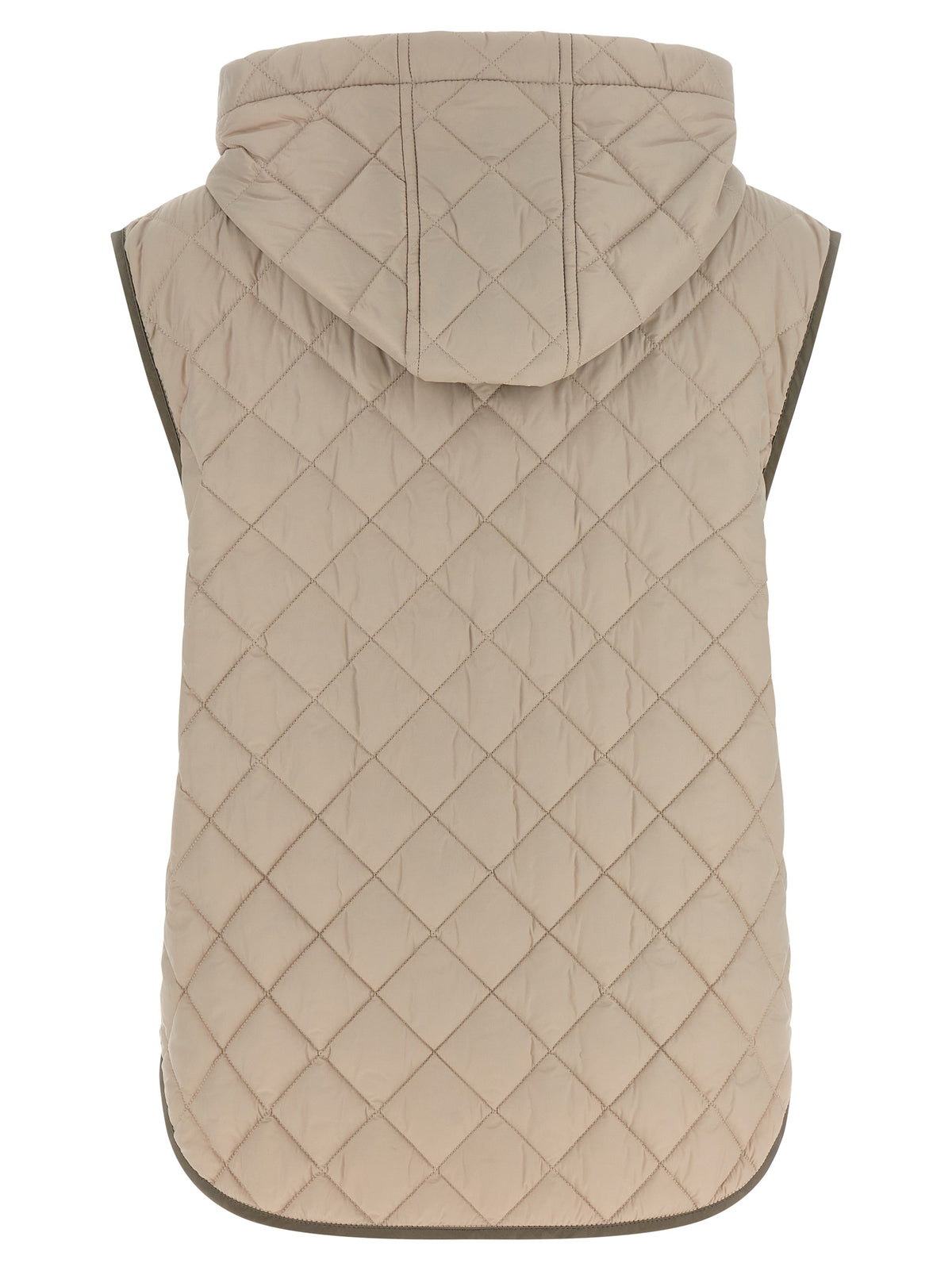 Brunello Cucinelli Beige Polyamide Sleeveless Jacket