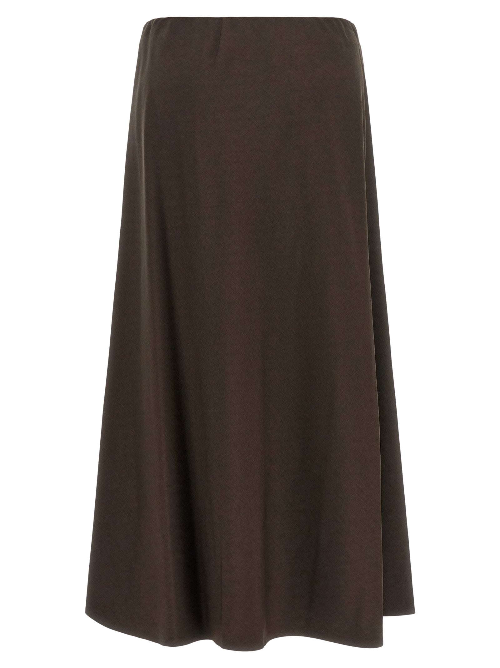 Brunello Cucinelli Brown Virgin Wool Midi Skirt