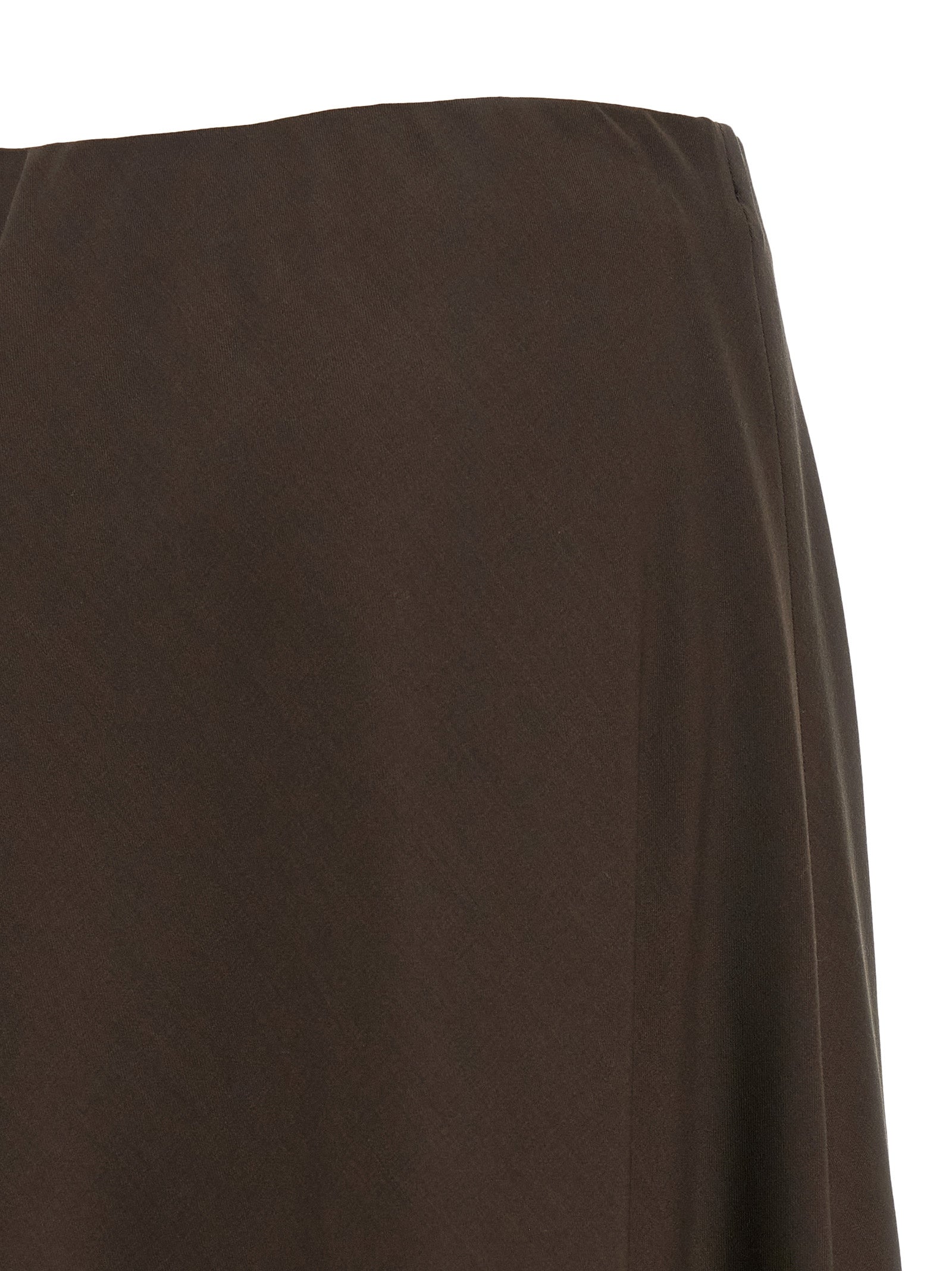 Brunello Cucinelli Brown Virgin Wool Midi Skirt
