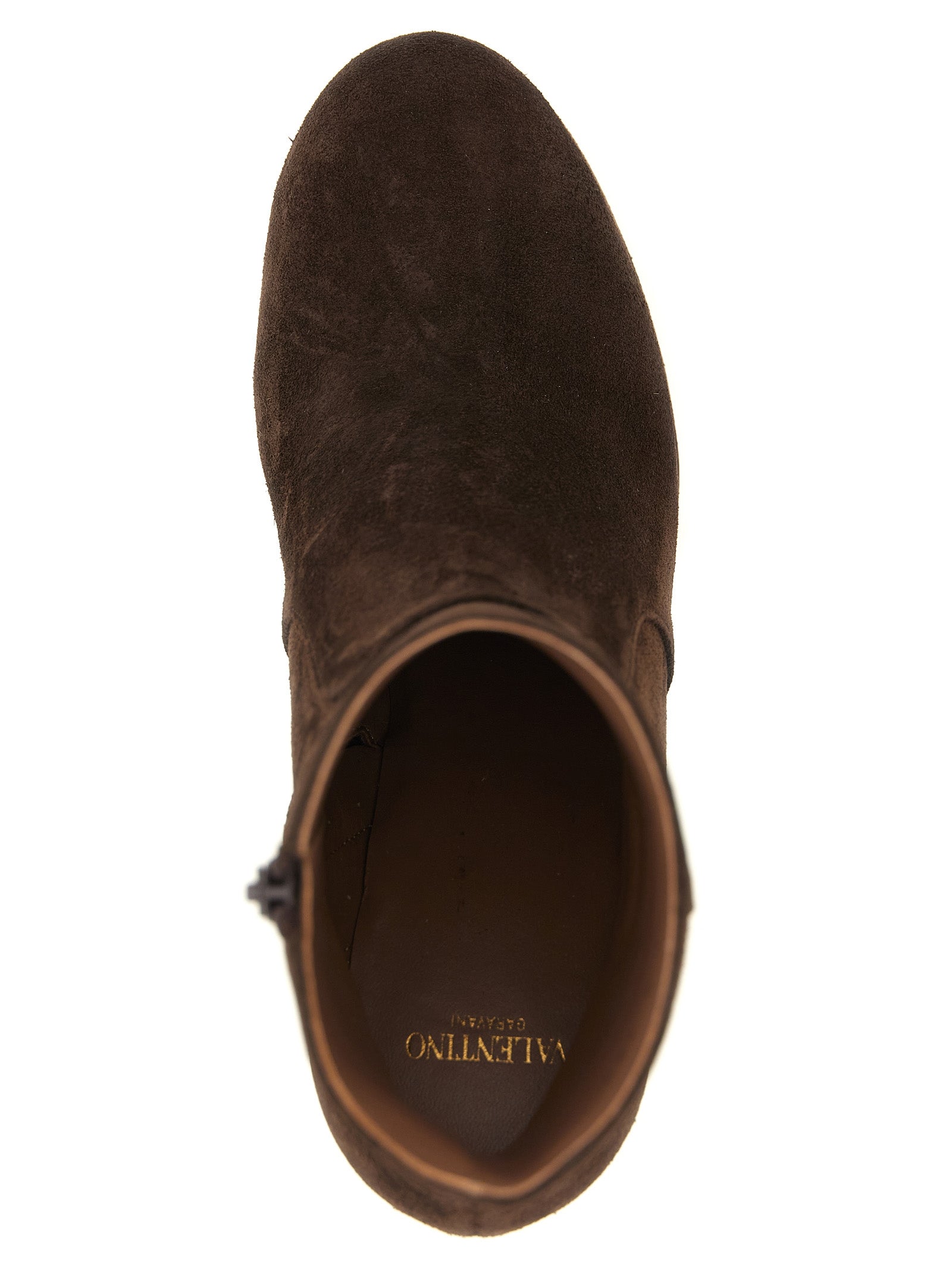 Valentino Garavani Brown Calfskin Ankle Boots