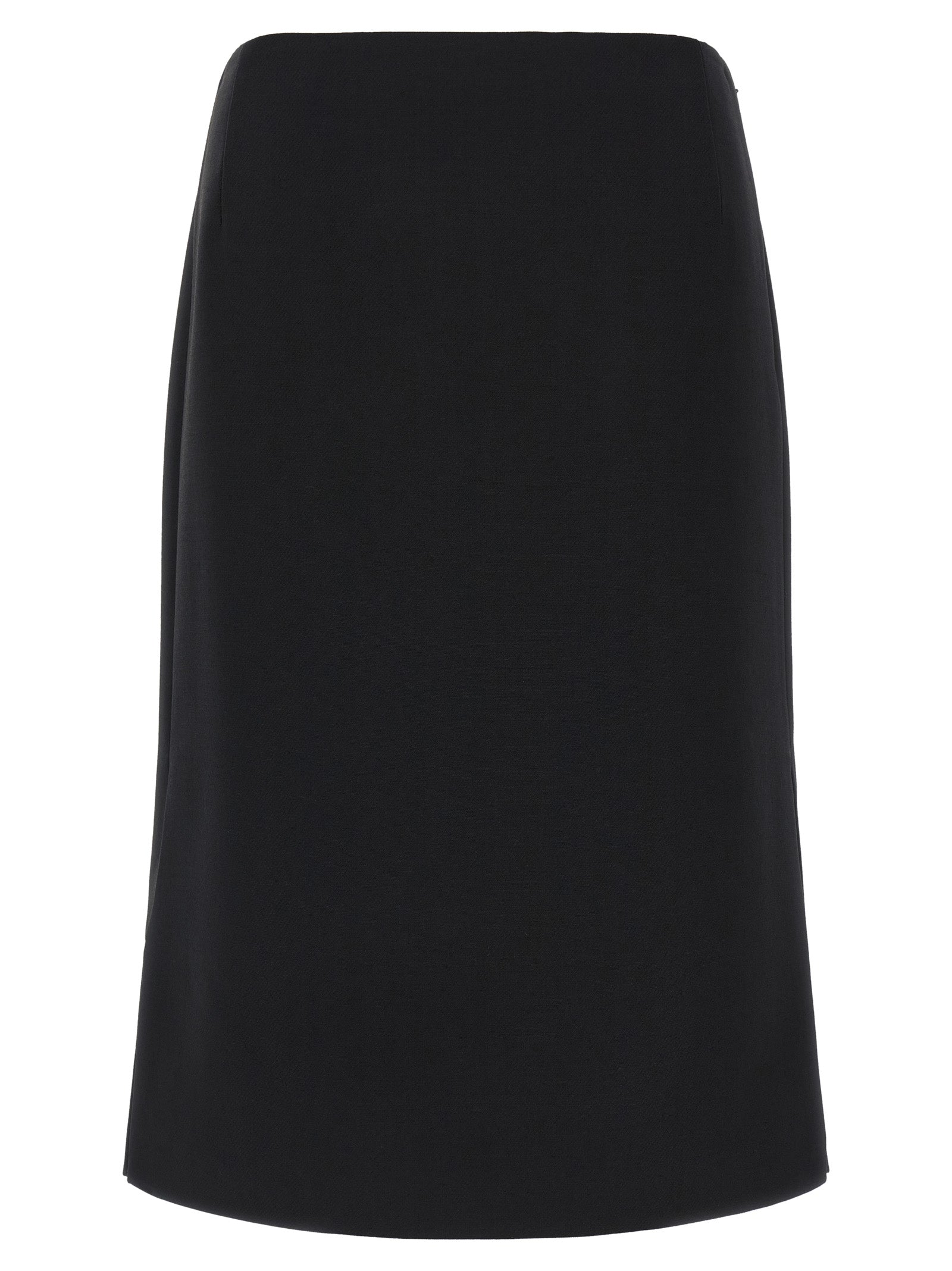 Fendi Black Wool Midi Skirt