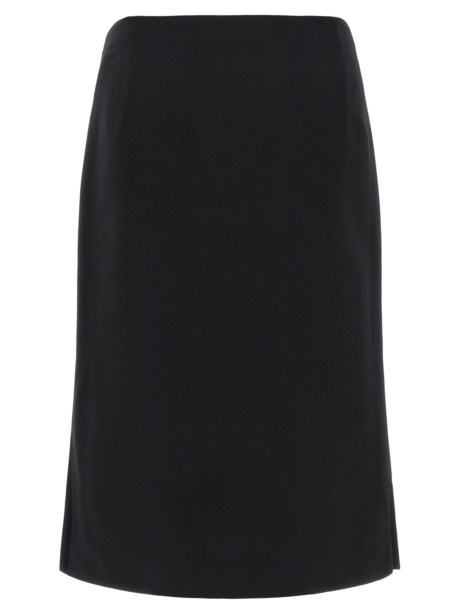 Fendi Black Wool Midi Skirt
