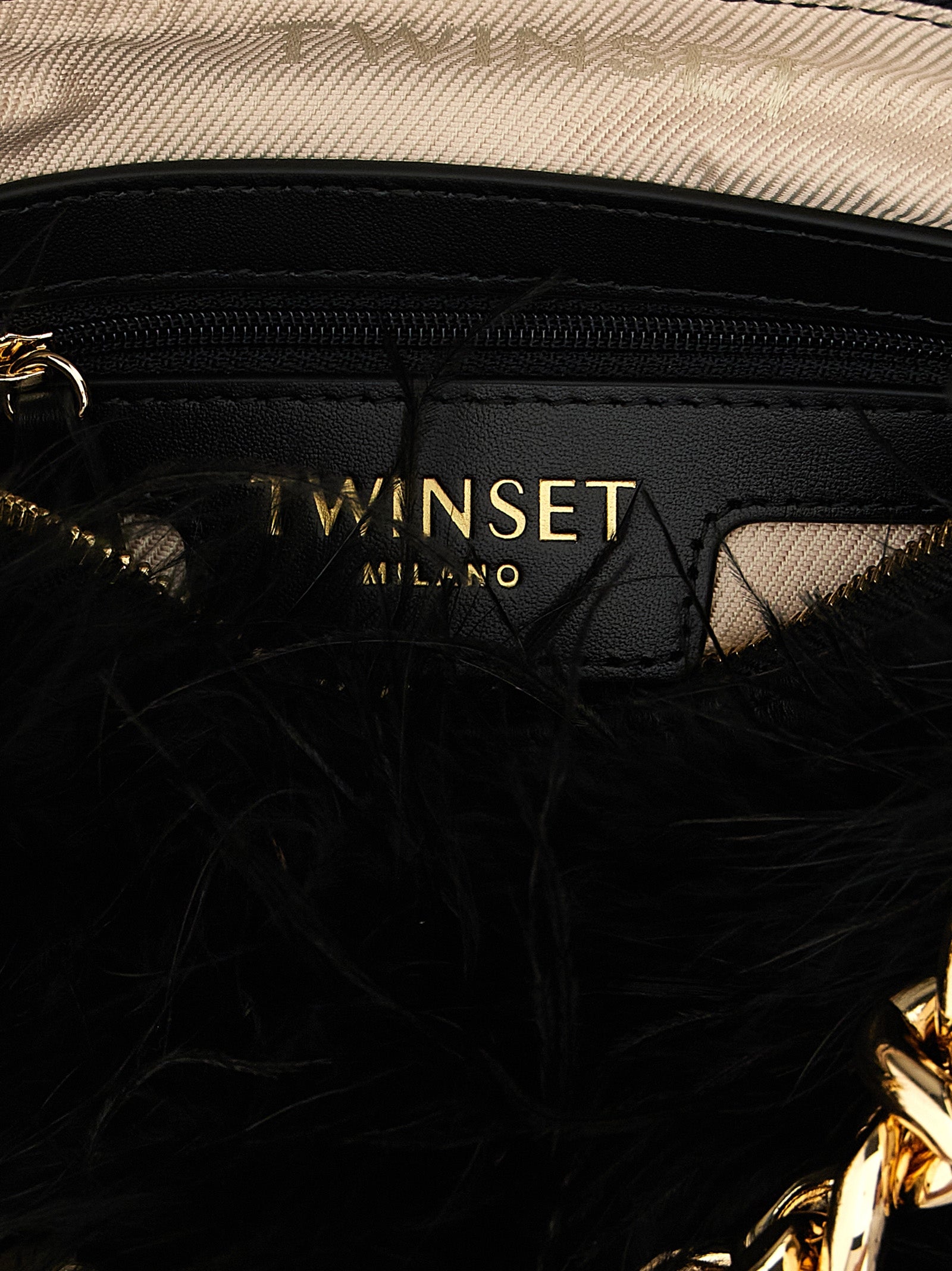 Twinset Black Polyester Clutch Bag