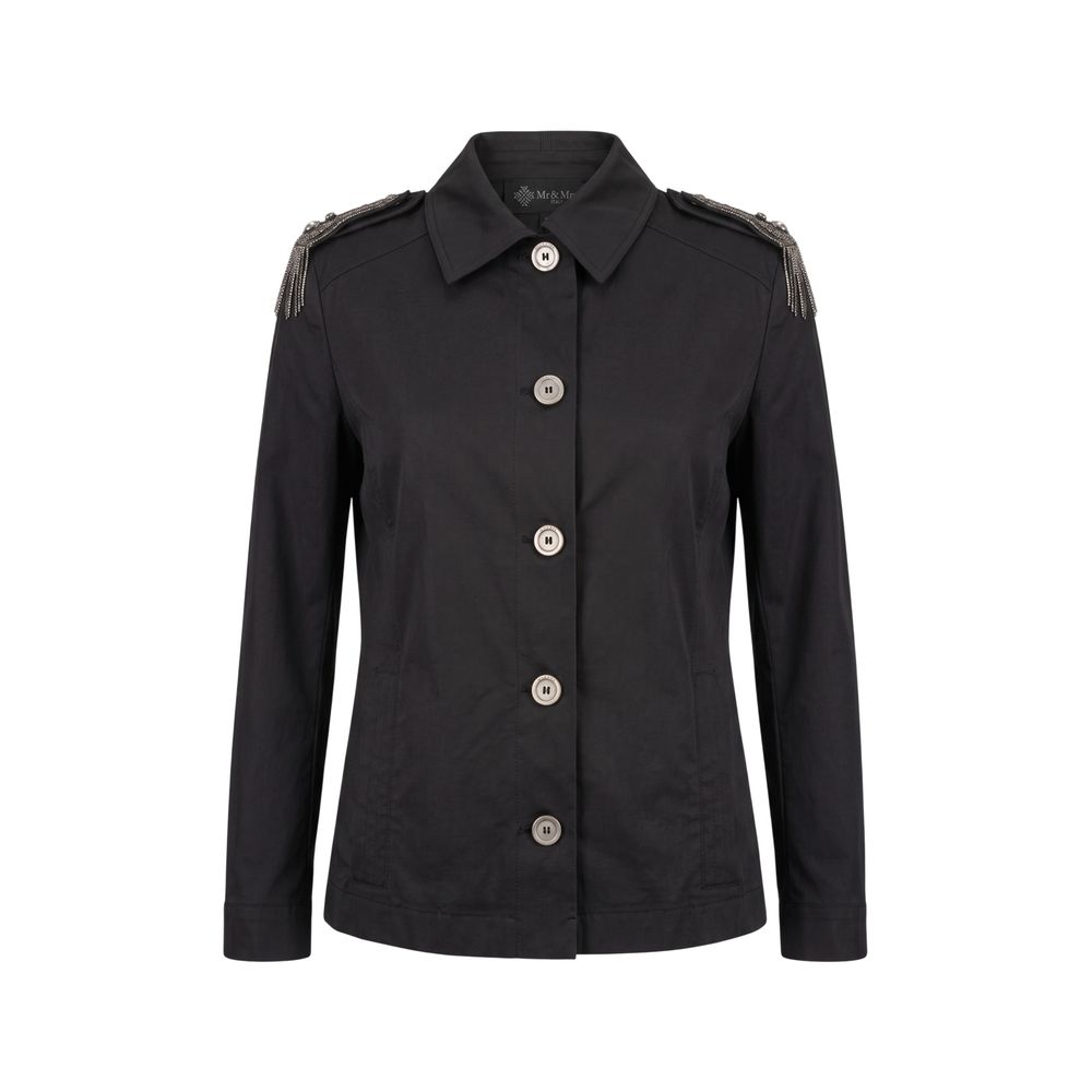 Mr&Mrs Italy Black Cotton Women Jacket