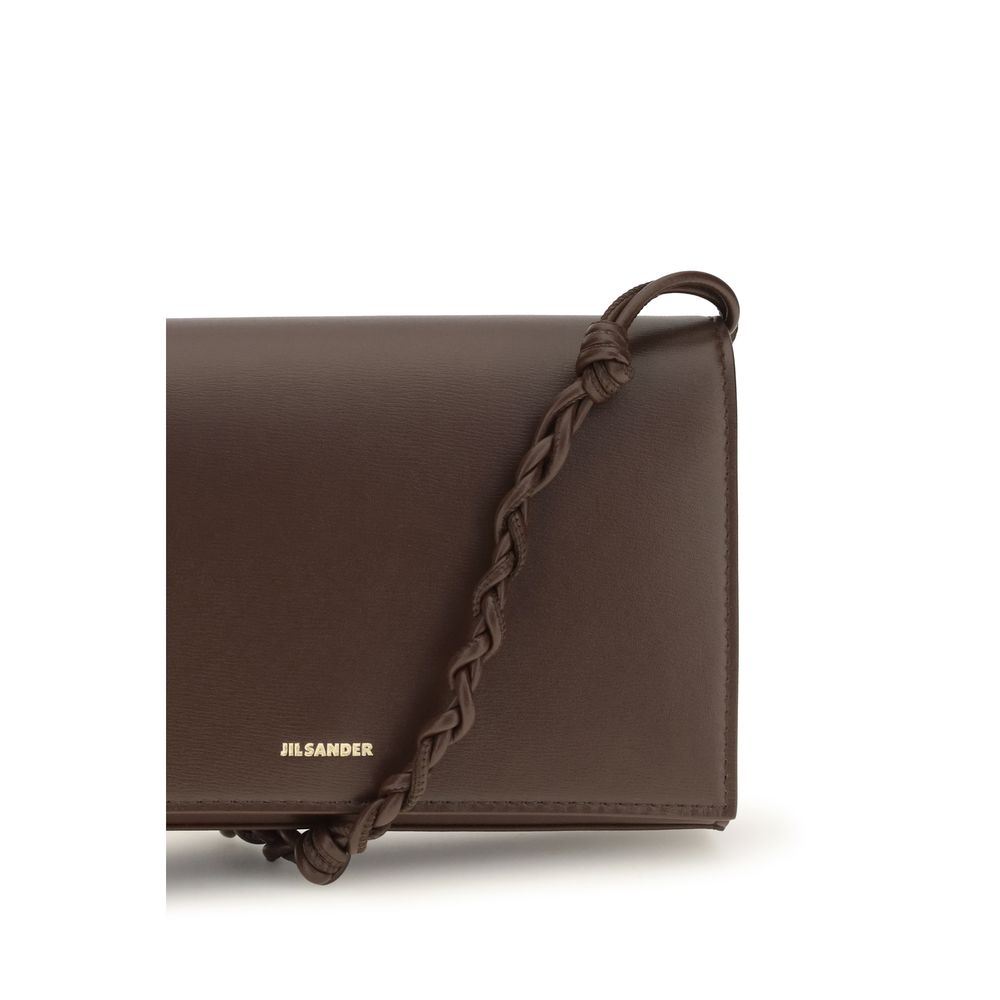 Jil Sander Brown Calf Leather Bos Taurus Wallet