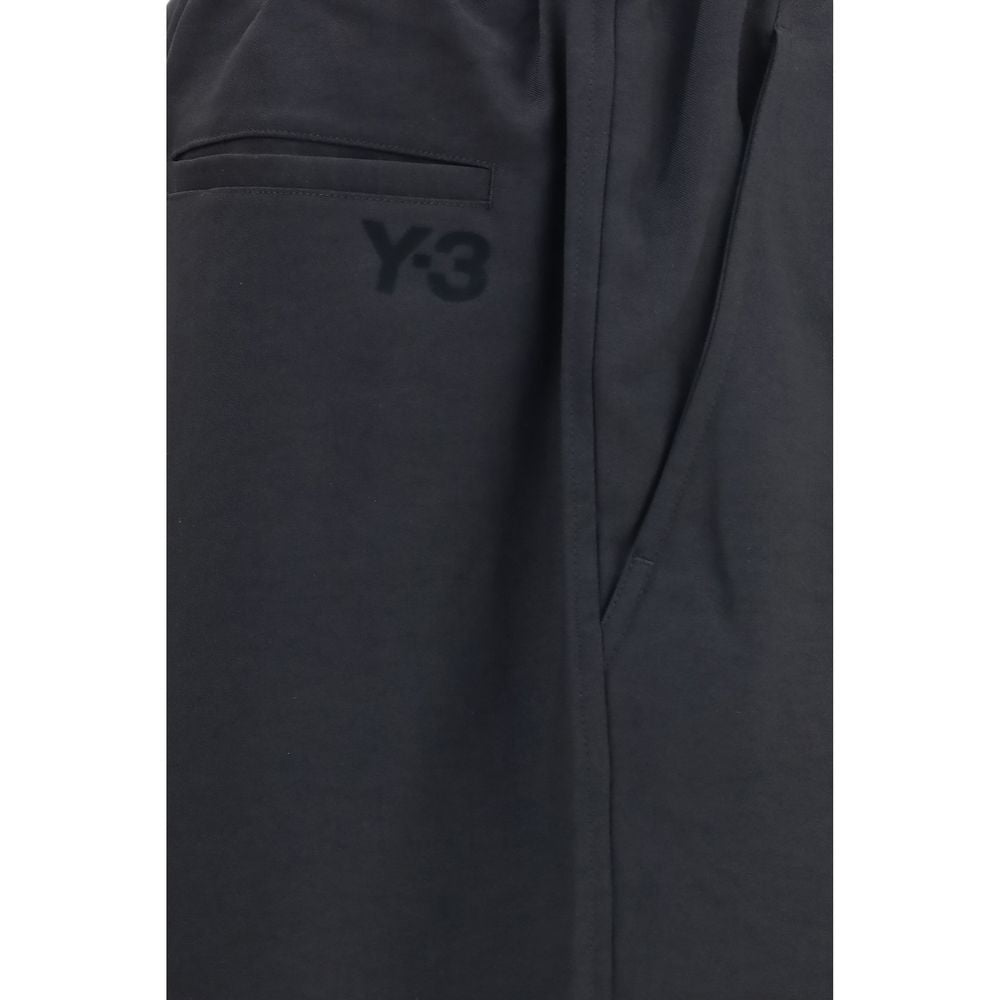 Y-3 Black Polyester Joggers (Workout Pants)