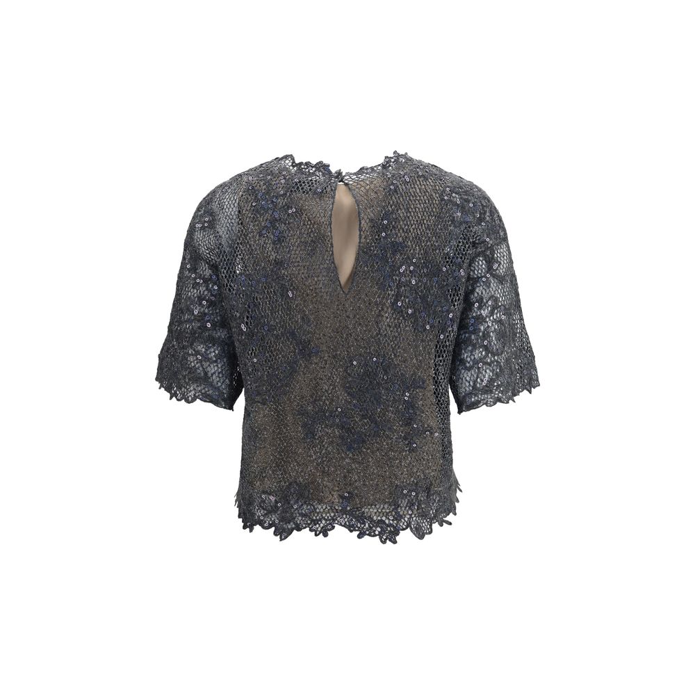 Brunello Cucinelli Gray Mohair Blouse