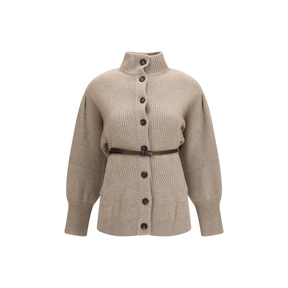 Brunello Cucinelli Beige Wool Oves Aries Cardigan