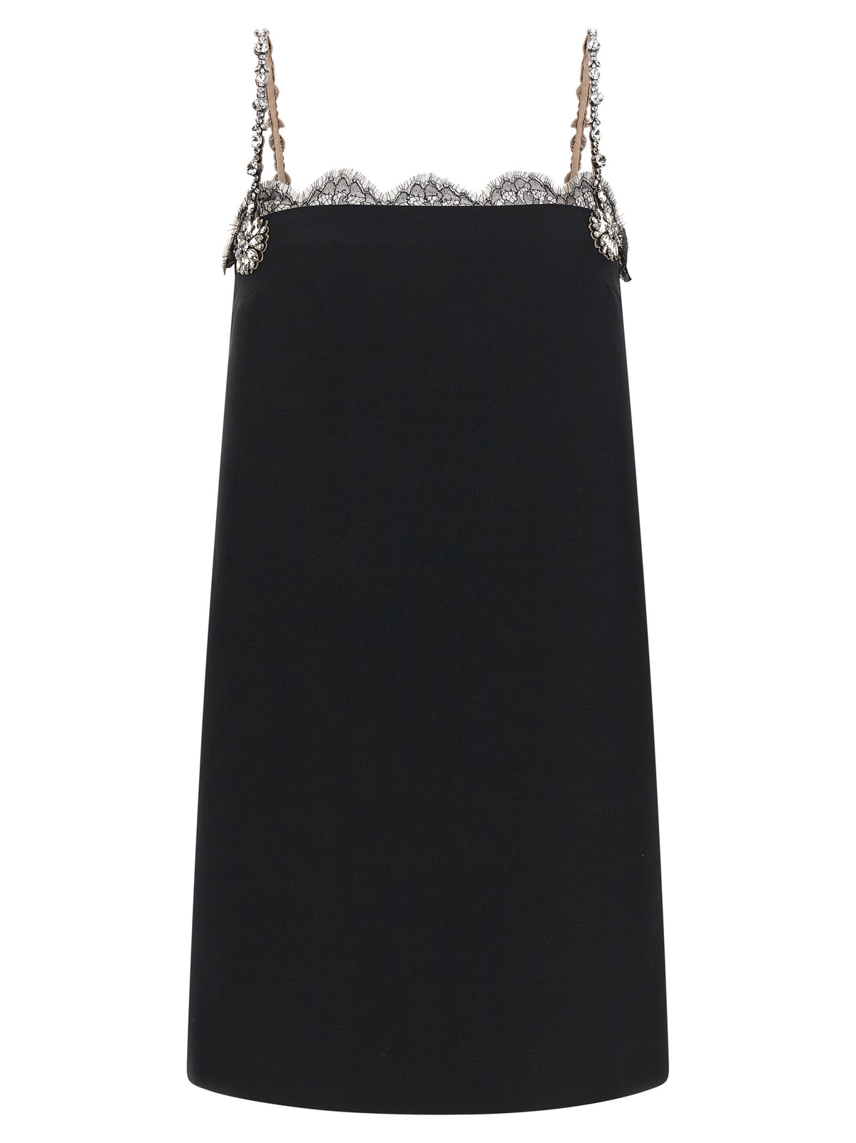 Valentino Garavani Black Virgin Wool Short Dress