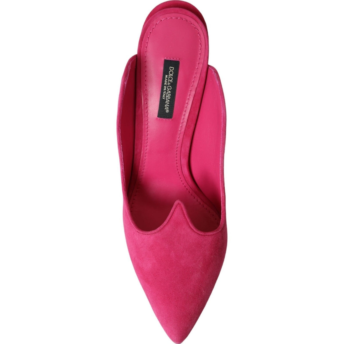 Dolce & Gabbana Fuchsia Suede Leather Mules Sandals Shoes
