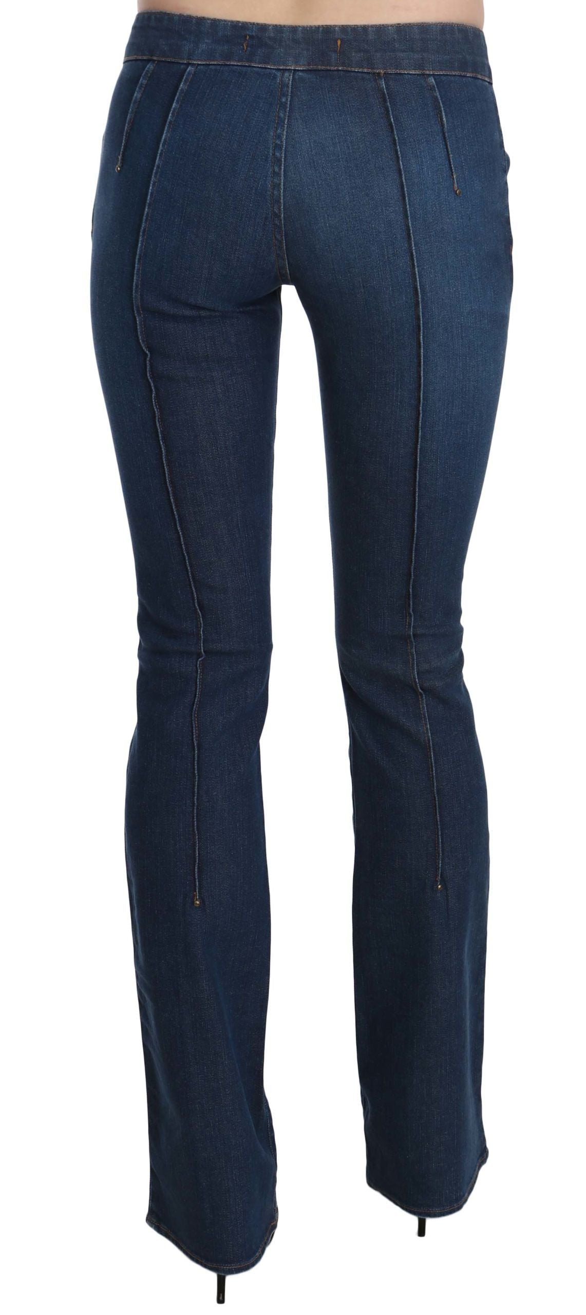 Just Cavalli Blue Low Waist Boot Cut Denim Pants Jeans LUNESCAPE