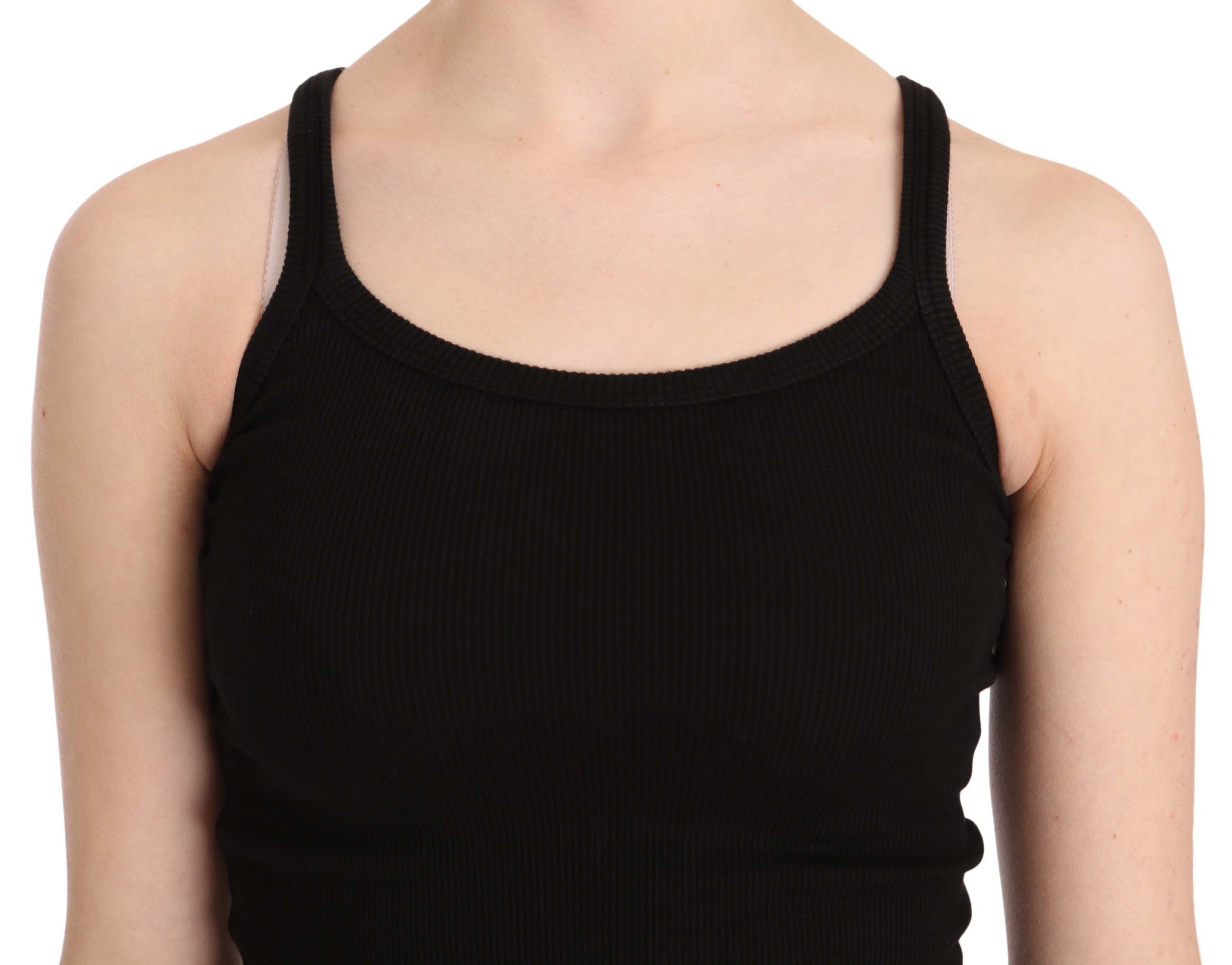 PINK MEMORIES Black Sleeveless Spaghetti Strap Blouse