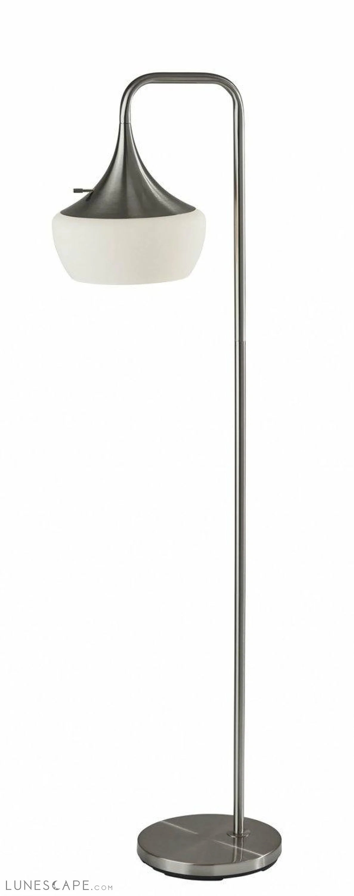 12" X 18" X 63.5" Black Metal Floor Lamp LUNESCAPE