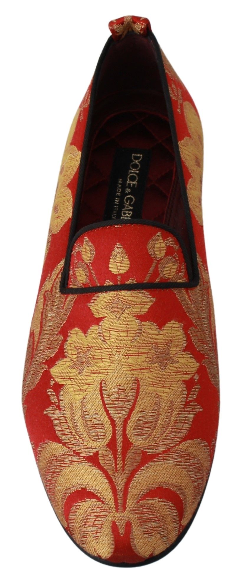 Dolce & Gabbana Red Gold Brocade Loafer