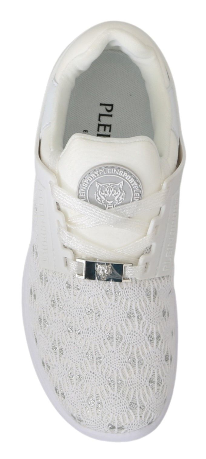 Philipp Plein White Polyester Casual Sneakers Shoes LUNESCAPE
