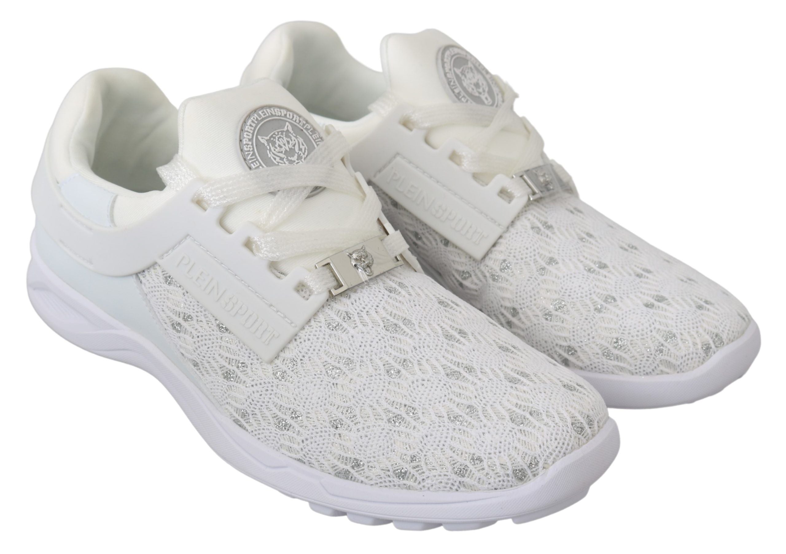 Philipp Plein White Polyester Casual Sneakers Shoes LUNESCAPE
