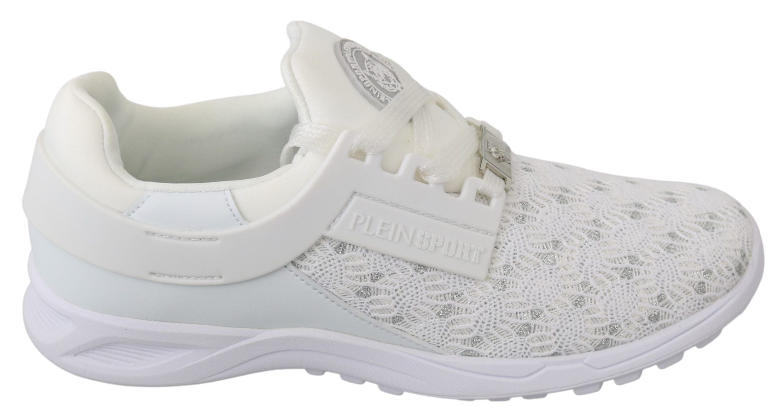 Philipp Plein White Polyester Casual Sneakers Shoes LUNESCAPE