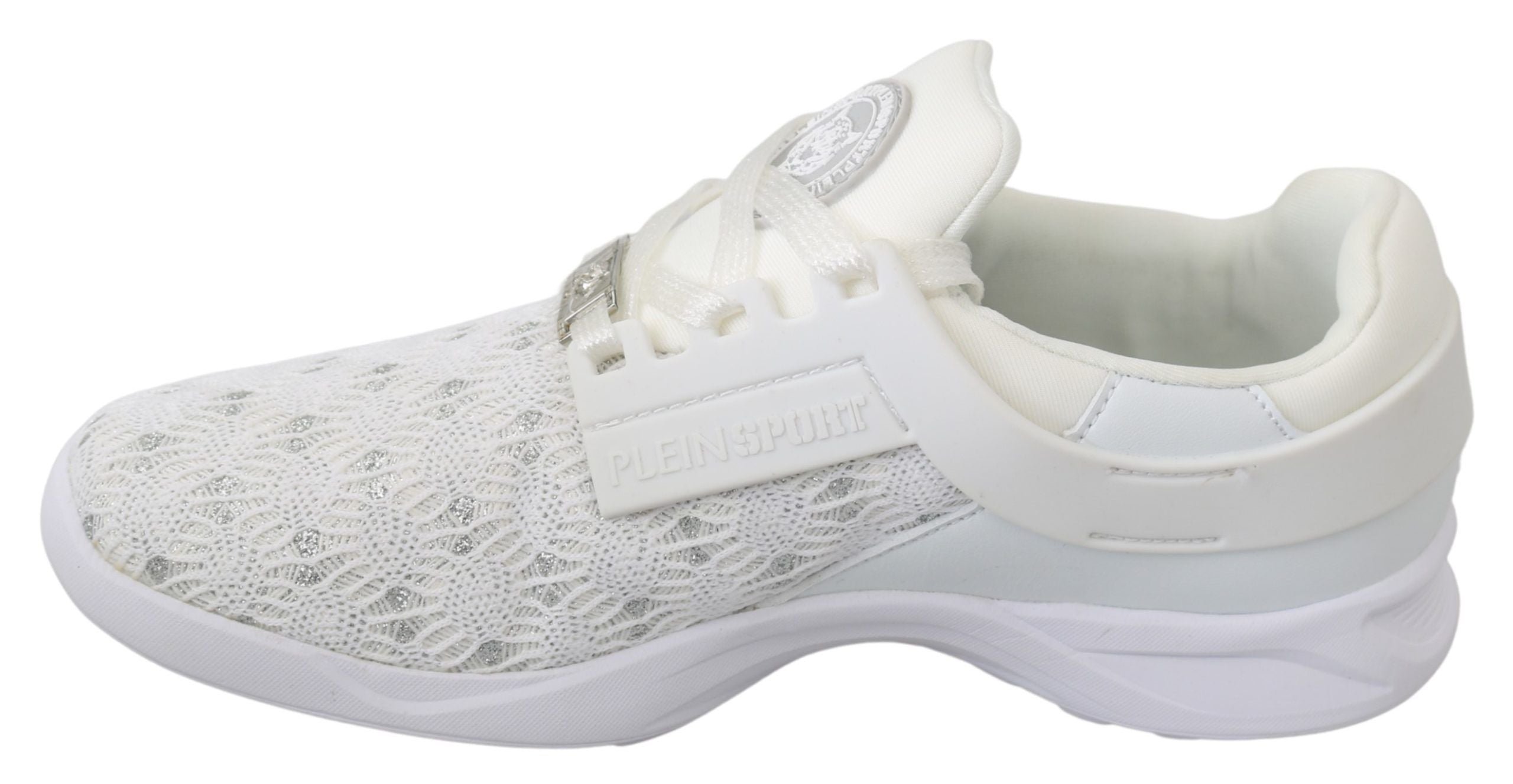 Philipp Plein White Polyester Casual Sneakers Shoes LUNESCAPE