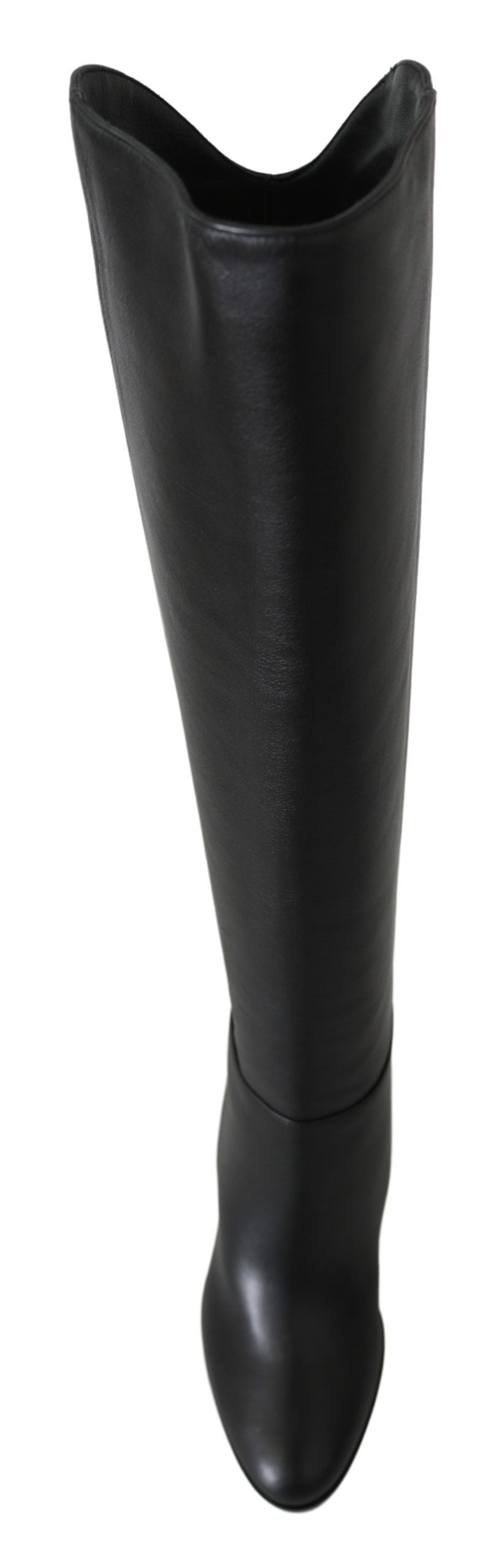 Jimmy Choo Elegant Black Calf Leather Heeled Boots LUNESCAPE