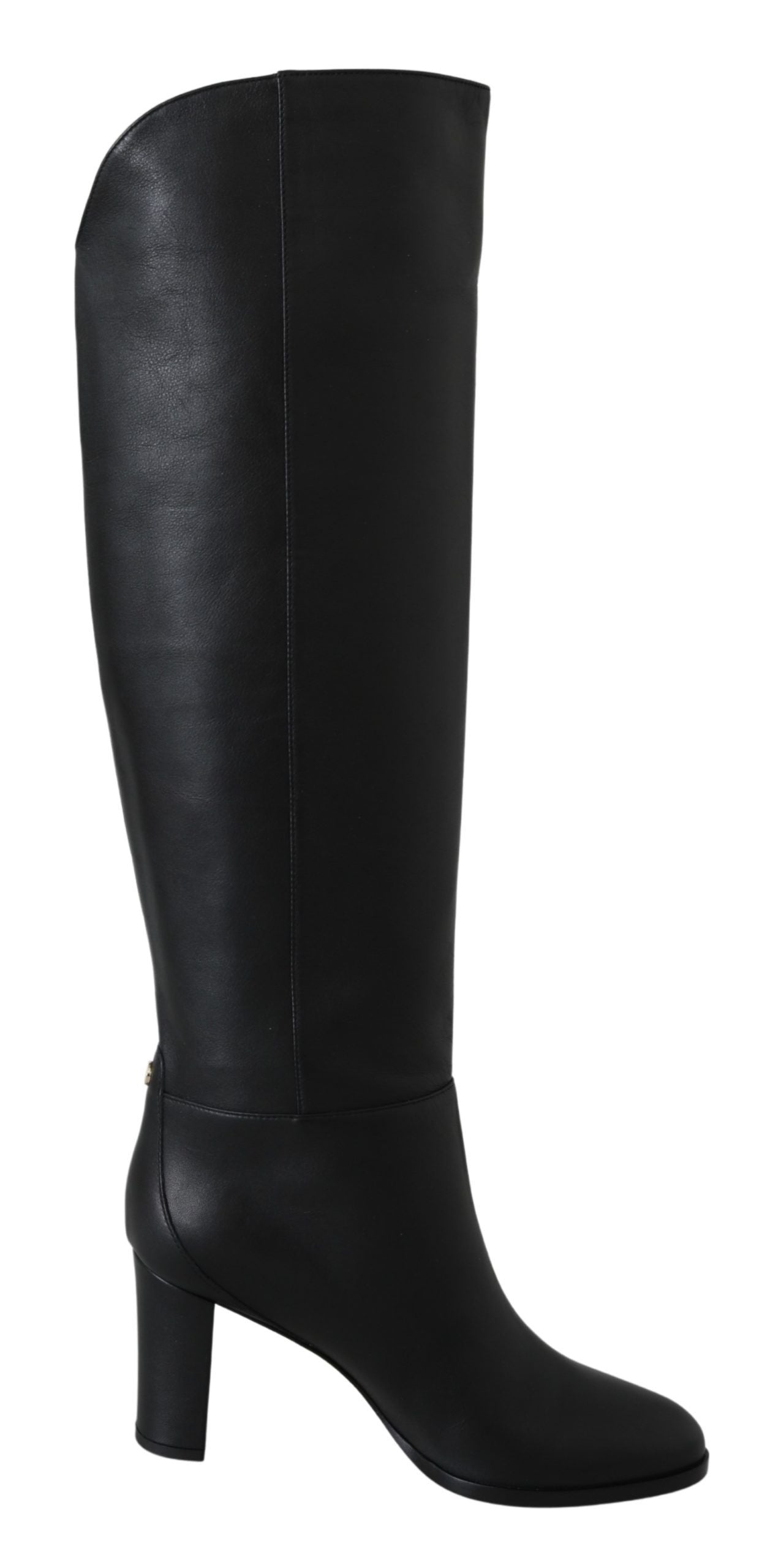 Jimmy Choo Elegant Black Calf Leather Heeled Boots LUNESCAPE
