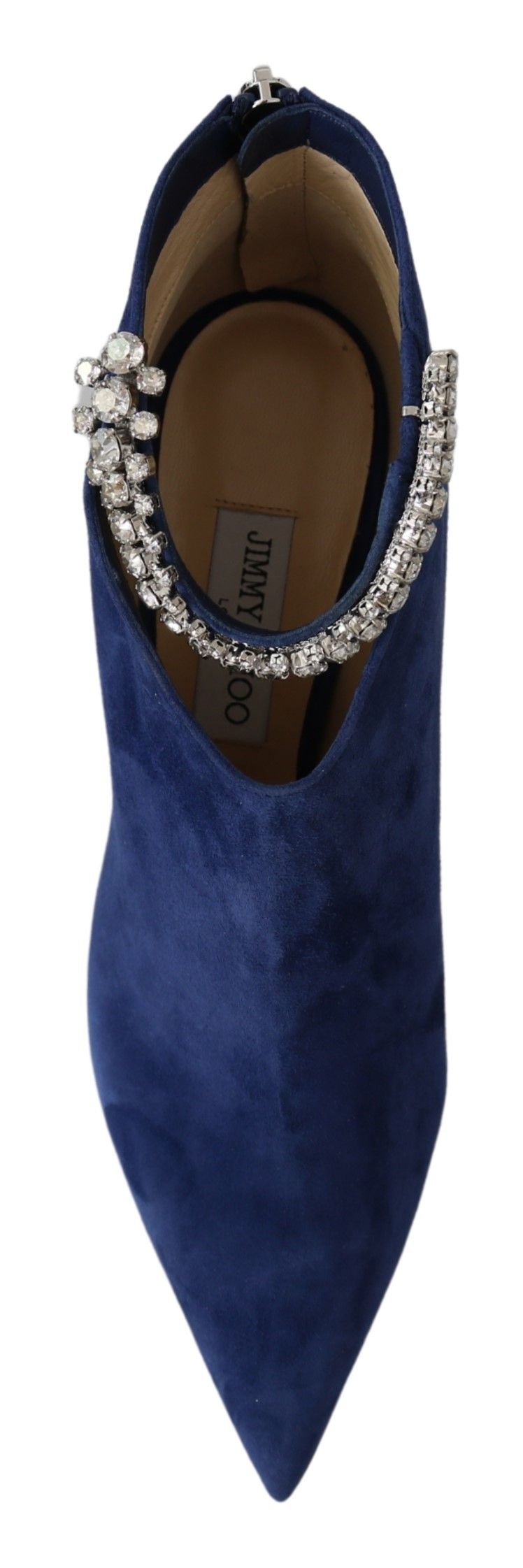 Jimmy Choo Pop Blue Crystal-Strap Heeled Boots LUNESCAPE