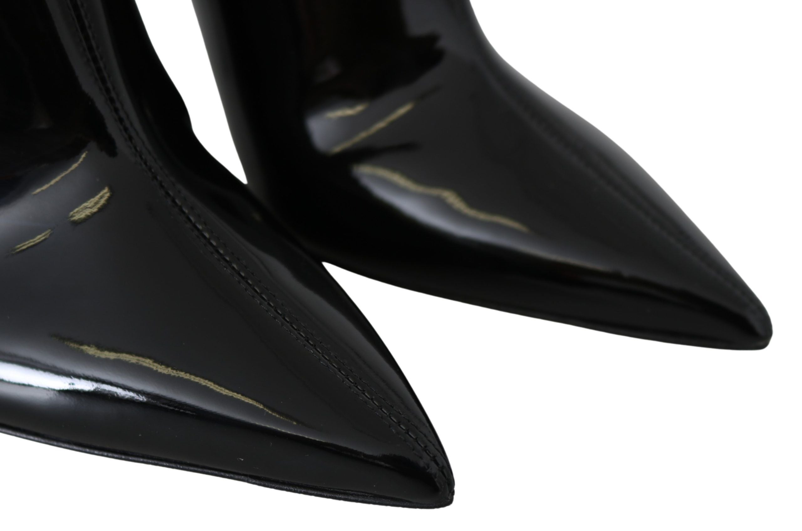 Jimmy Choo Elegant Black Patent Heeled Boots LUNESCAPE