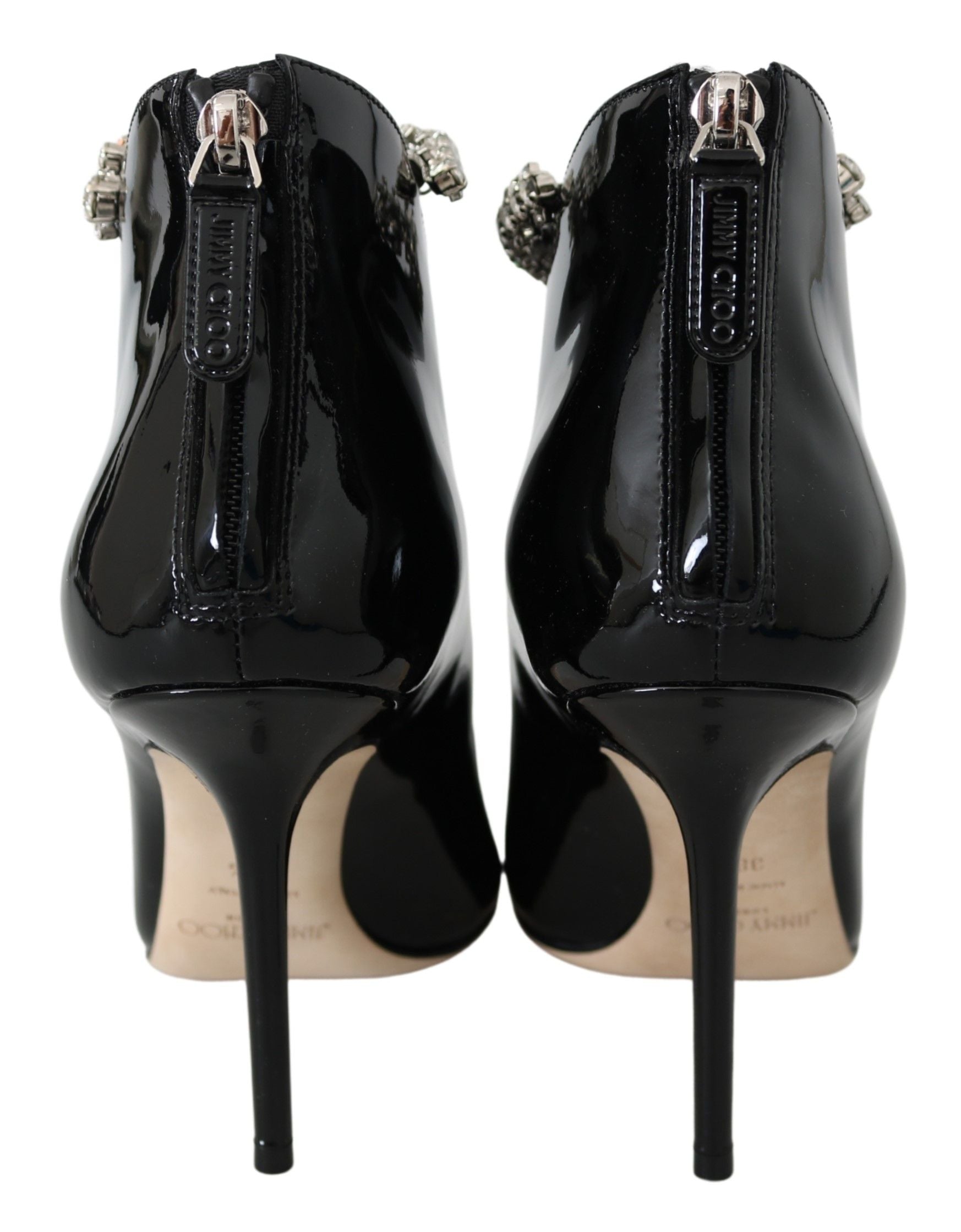 Jimmy Choo Elegant Black Patent Heeled Boots LUNESCAPE