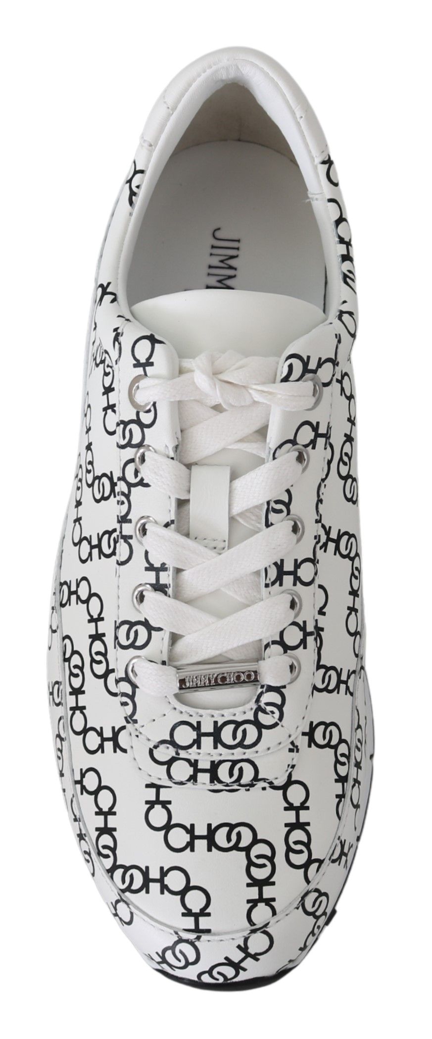 Jimmy Choo Elegant Monochrome Leather Sneakers LUNESCAPE