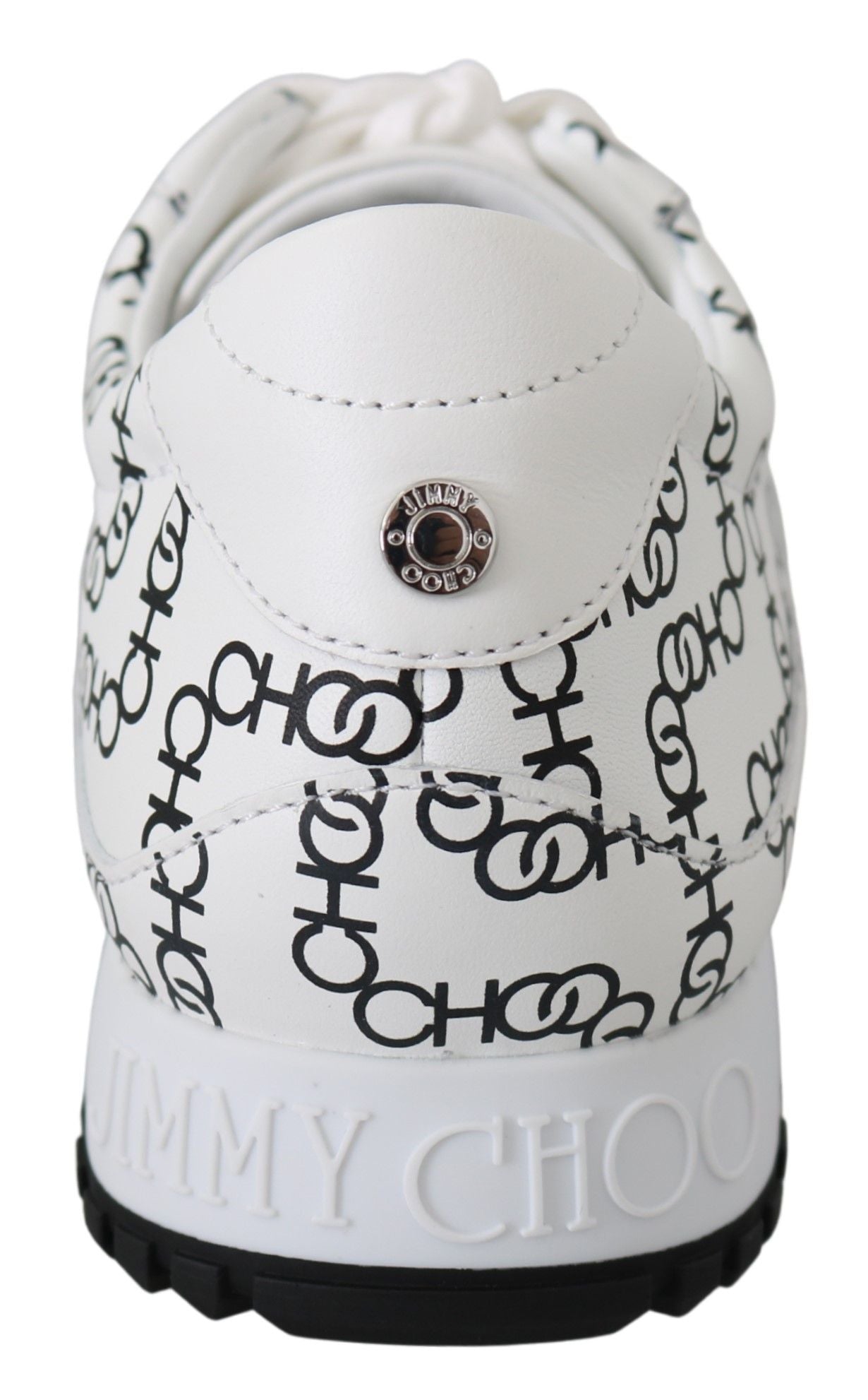 Jimmy Choo Elegant Monochrome Leather Sneakers LUNESCAPE